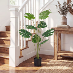 1 Pieces 120 cm Artificial Monstera Deliciosa Plant in Pot