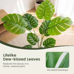 1 Pieces 120 cm Artificial Monstera Deliciosa Plant in Pot