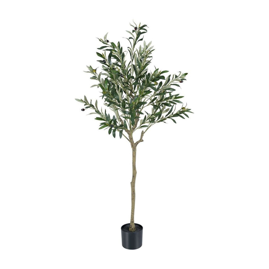 1 Piece 150 cm Artificial Olive Tree with 24 Olive Fruits and 576 Silk Leaves