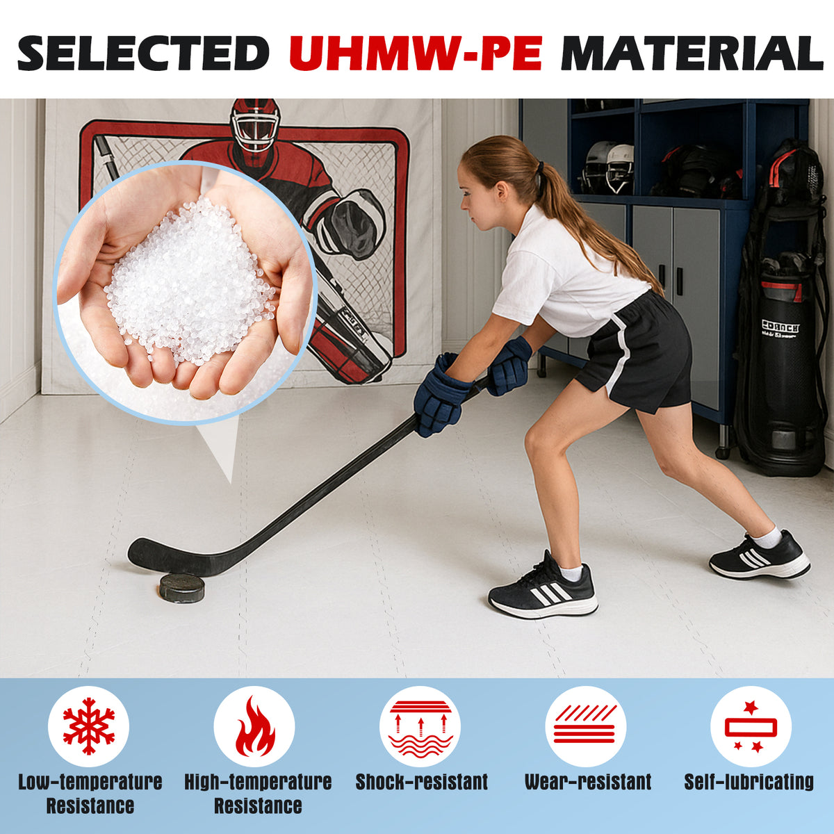 10/18 Pack Hockey Flooring Tiles for Training-18 Pack
