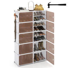 10 Tier Shoe Storage Cabinet with Removable Shelves
