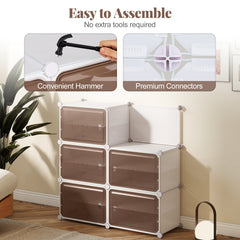 10 Tier Shoe Storage Cabinet with Removable Shelves
