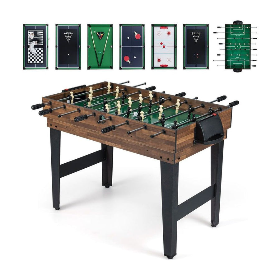 10-in-1 Combo Game Table Set with foosball and pool table options