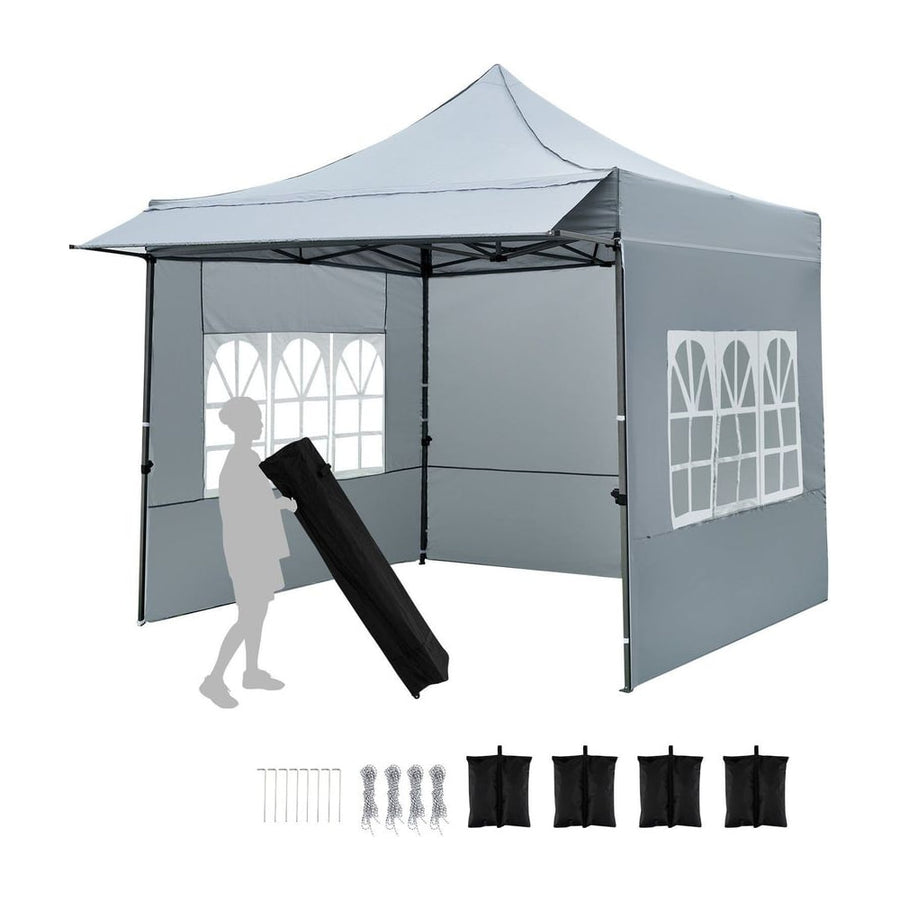 10 x 10 Pop Up Canopy Tent in Grey