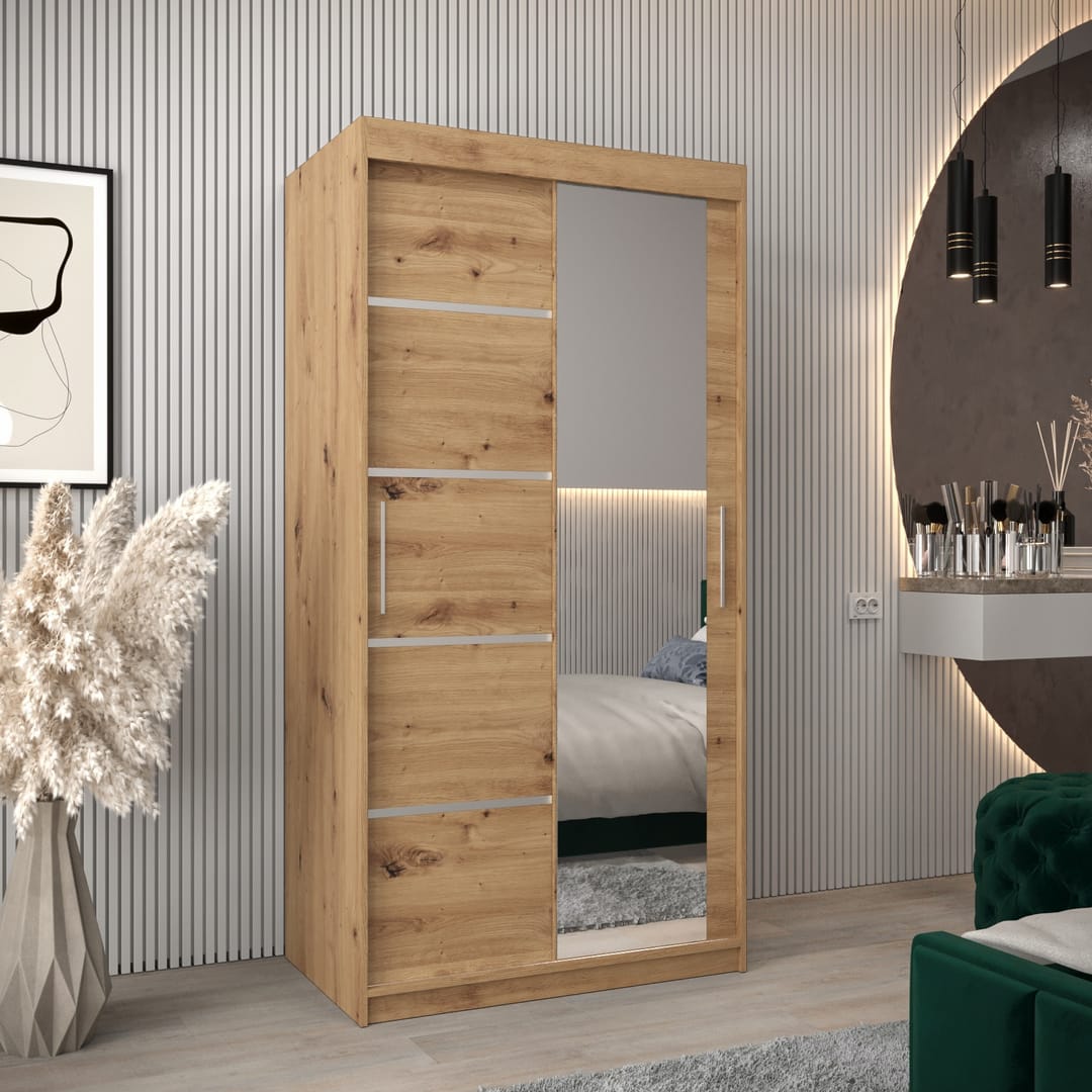 Verona 02 Sliding Door Wardrobe 100cm - product image 4