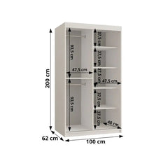 Spoti Sliding Door Wardrobe 100cm