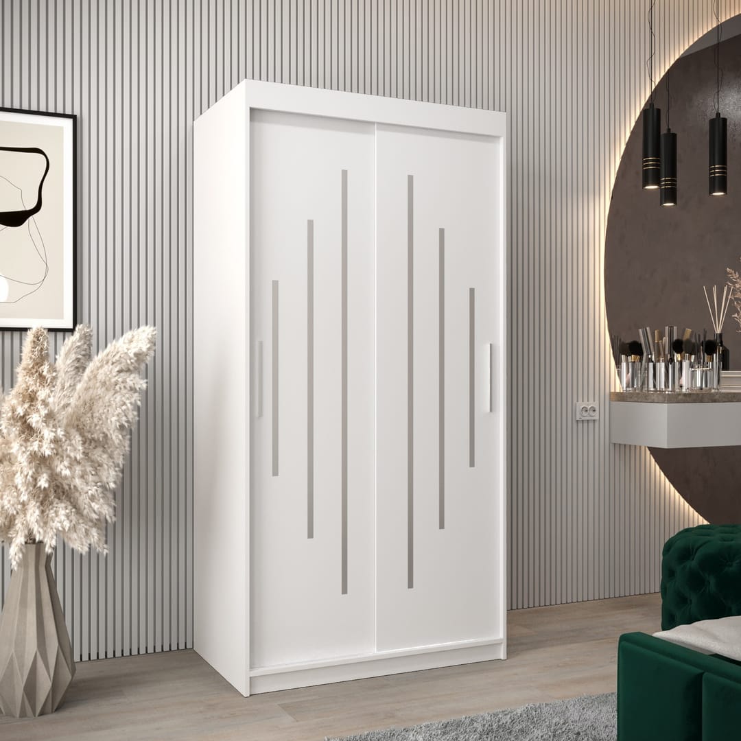 York Sliding Door Wardrobe 100cm