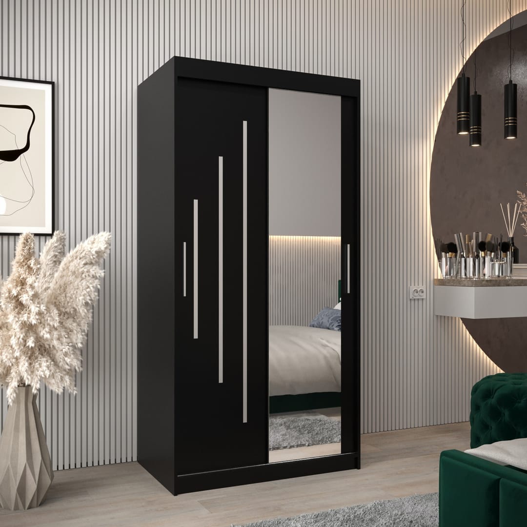 York II Sliding Door Wardrobe 100cm