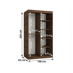 Spoti Sliding Door Wardrobe 100cm