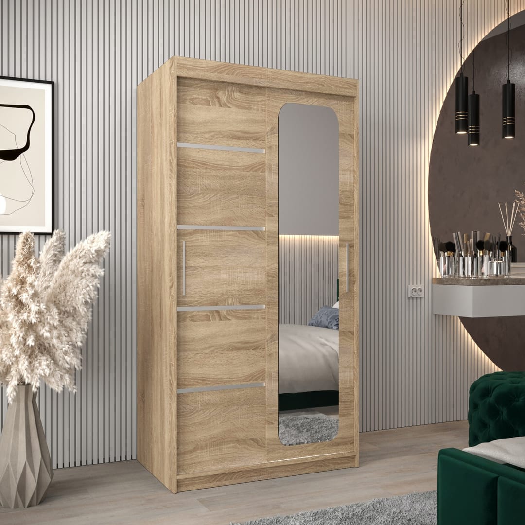Uppsala V2 Sliding Door Wardrobe 100cm