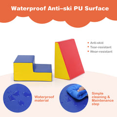 Toddler Climb and Crawl Foam Play Set-Blue & Red