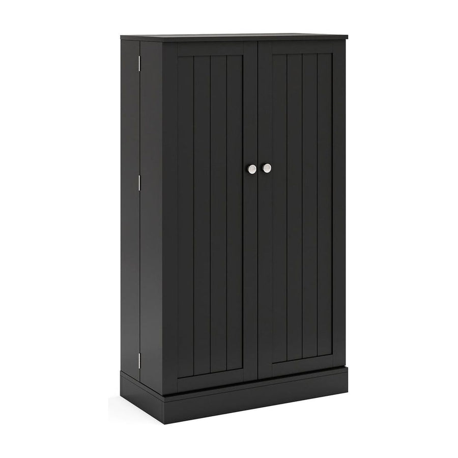 104cm Tall Kitchen Pantry Storage Cabinet with Doors and Adjustable Shelves-Black