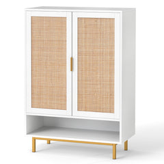 108CM Tall Shoe Cabinet 6-Tier with 2 Doors and Adjustable Shelves-White