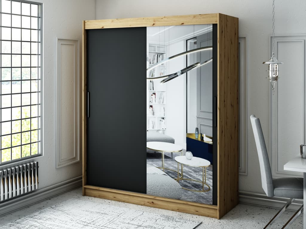 Leto T2 Sliding Door Wardrobe 180cm