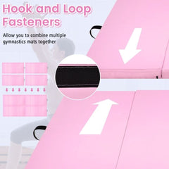 110 KG Max Load Adjustable Ballet Barre and Folding Gymnastics Mat in Pink, image 6