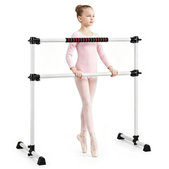 110 KG Max Load Adjustable Ballet Barre for Balance Workout for Strength Training-White