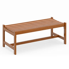 112cm Patio Wood Bench Outdoor Solid Hardwood Dining Bench
