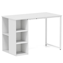 115 CM Computer Desk with 5 Storage Compartments-White