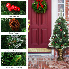 120 CM Artificial Christmas Tree Set of 2