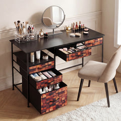 120 CM Computer Desk Home Office Desk with Metal Frame-Coffee