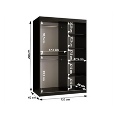 Ultra Sliding Door Wardrobe 120cm