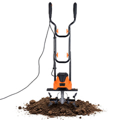 1200W Powerful Foldable Garden Rototiller for Lawn Soil Digging-Orange