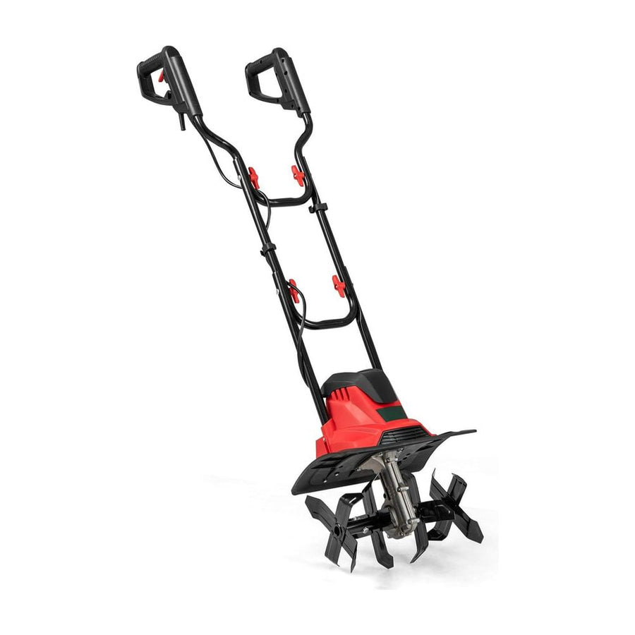1200W Powerful Foldable Garden Rototiller for Lawn Soil Digging in Red