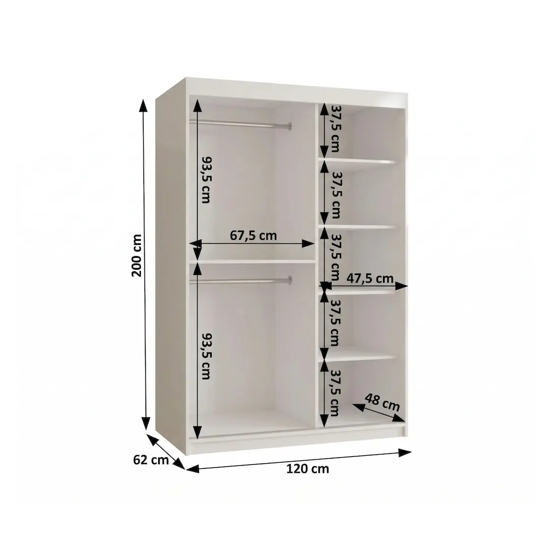 Ultra Sliding Door Wardrobe 120cm