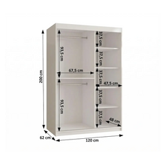 Ultra Sliding Door Wardrobe 120cm