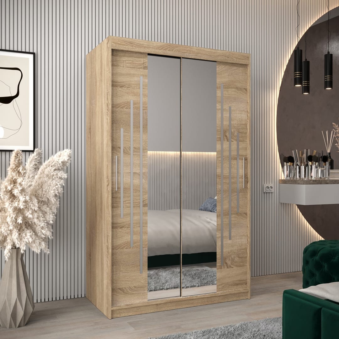 York I Sliding Door Wardrobe 120cm