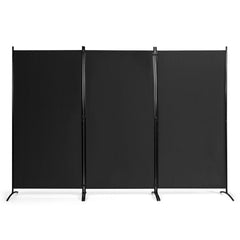 3 Panel Folding Room Divider-Black