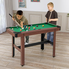 122 cm Wooden Pool Table for Kids and Adults-Green