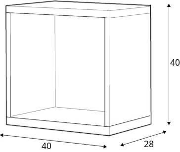 Imola IM-12 Wall Hung Shelf 40cm