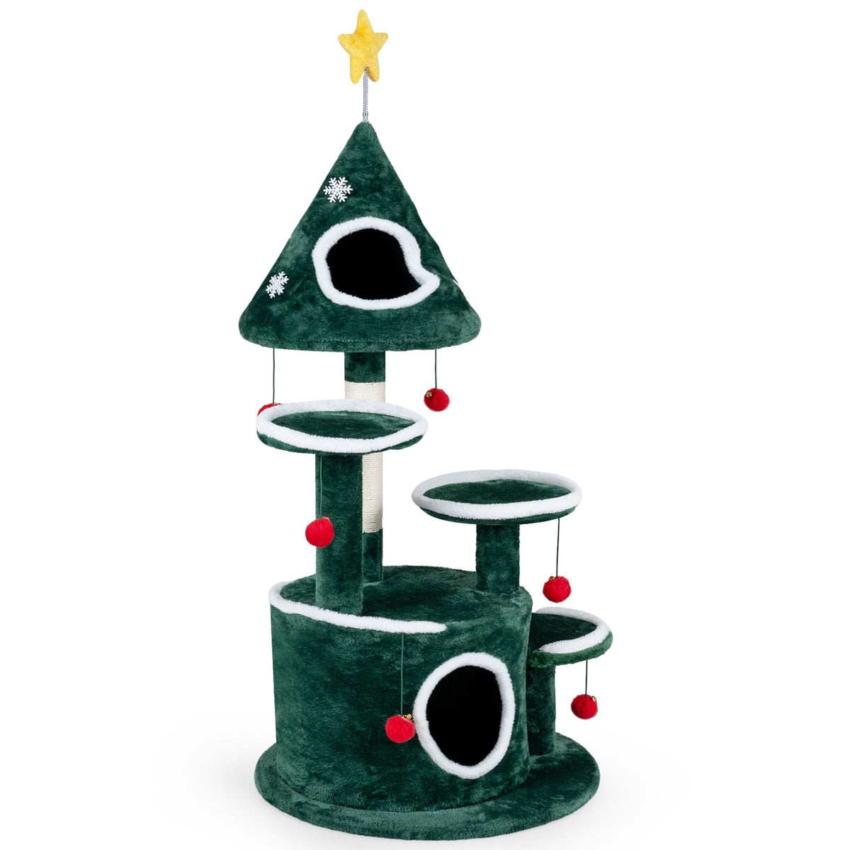 127 cm Christmas Cat Tree in Green, image 4