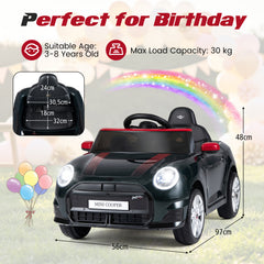 12V Electric Kids Ride on Car BMW MINI Licensed with Remote Control-Black