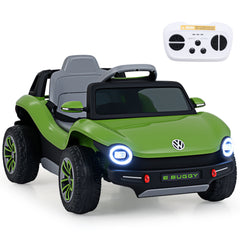 12V Kids Electric Car Licensed Volkswagen with Remote and LED Headlights-Green