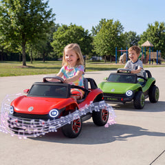 12V Kids Electric Car Licensed Volkswagen with Remote and LED Headlights-Red