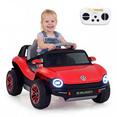 12V Kids Electric Car Licensed Volkswagen with Remote and LED Headlights-Red
