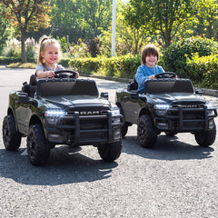 12V Kids Ride On Car with Remote Control and LED Lights-Black