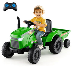 12V Kids Ride On Tractor in Light Green, image 3