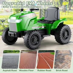 12V Kids Ride On Tractor in Light Green, image 6