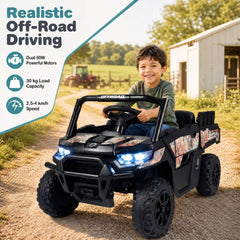 12V Kids Ride on Car with Dual 50W Motors and Remote Control-Black