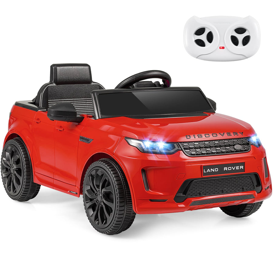 12V Ride on Car with Remote Control and Music Licensed Land Rover-Red