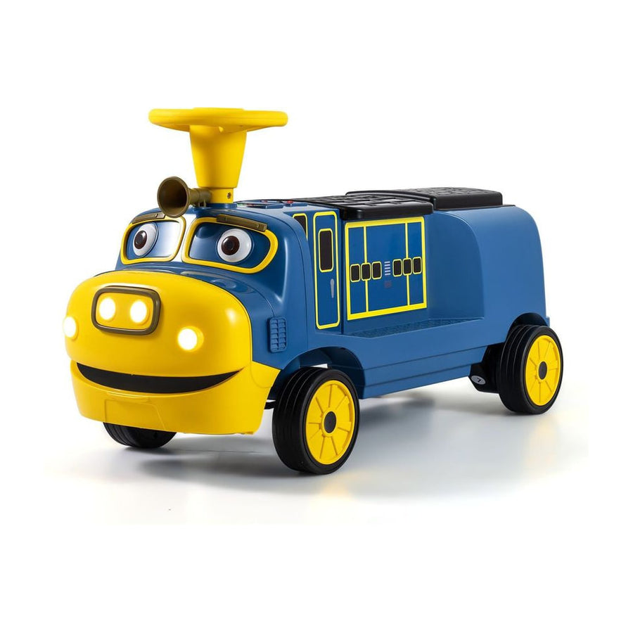 12V 2-Seater Ride on Train Licensed Chuggington with Music and Adjustable Seat-Blue