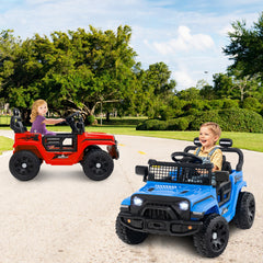 12V Kids Ride on Truck Car with Remote Control for Kid Over 3 Years Old-Red