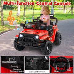 12V Kids Ride on Truck Car with Remote Control for Kid Over 3 Years Old-Red