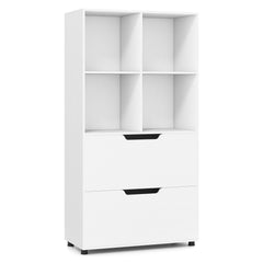 130CM 5-Tier Tall Freestanding Bookshelf for Living Room-White
