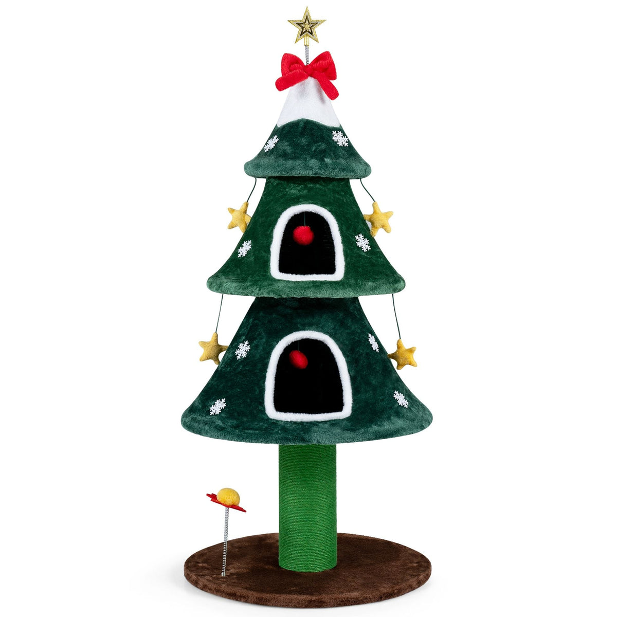 137.5 cm Christmas Cat Tree in Green, image 4