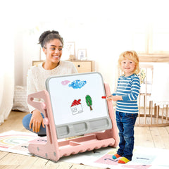 Children's Art Easel / Table and Chair Set with Ample Storage Space