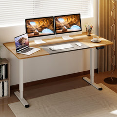 140 x 70 cm Height Adjustable Electric Standing Desk with Anti-Collision Design-Natrual